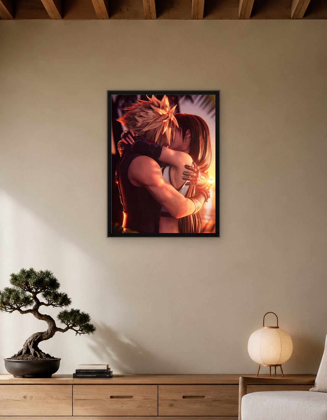 Cloud and Tifa Kissing