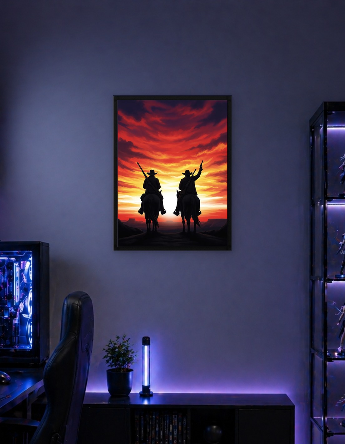 Cowboys at Sunset