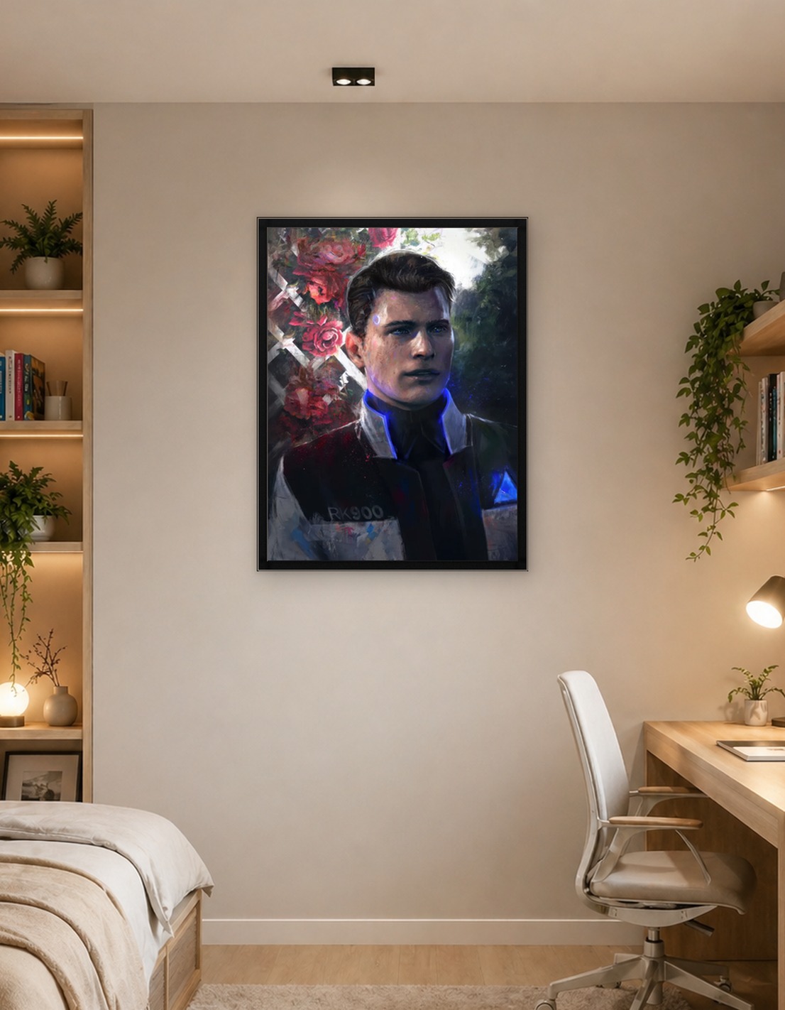 Connor RK900 Portrait with Roses