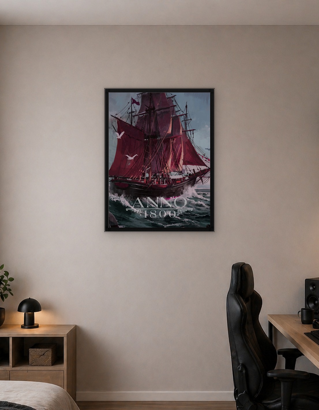 Anno 1800 Ship in Stormy Seas