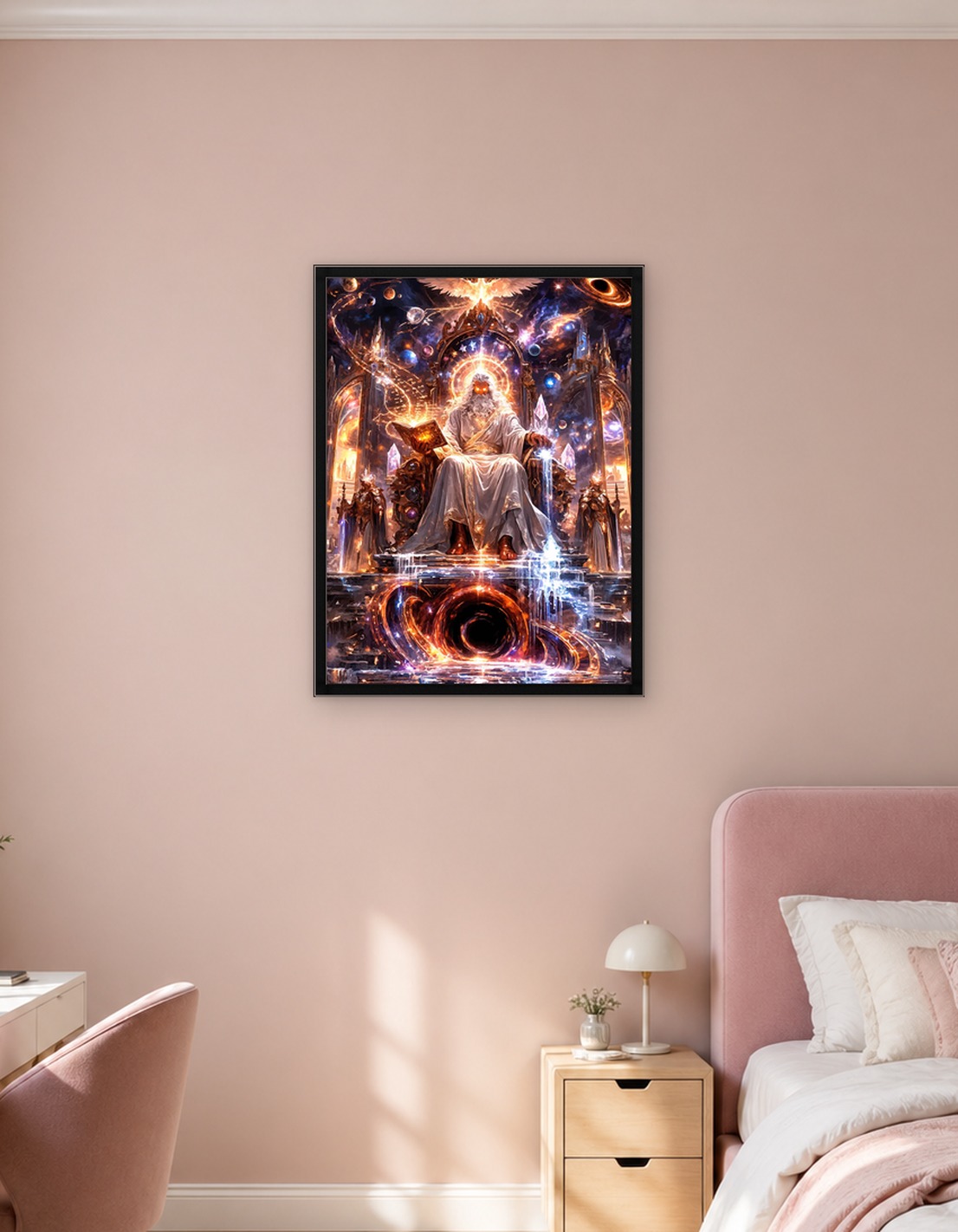 Cosmic God Reading a Book