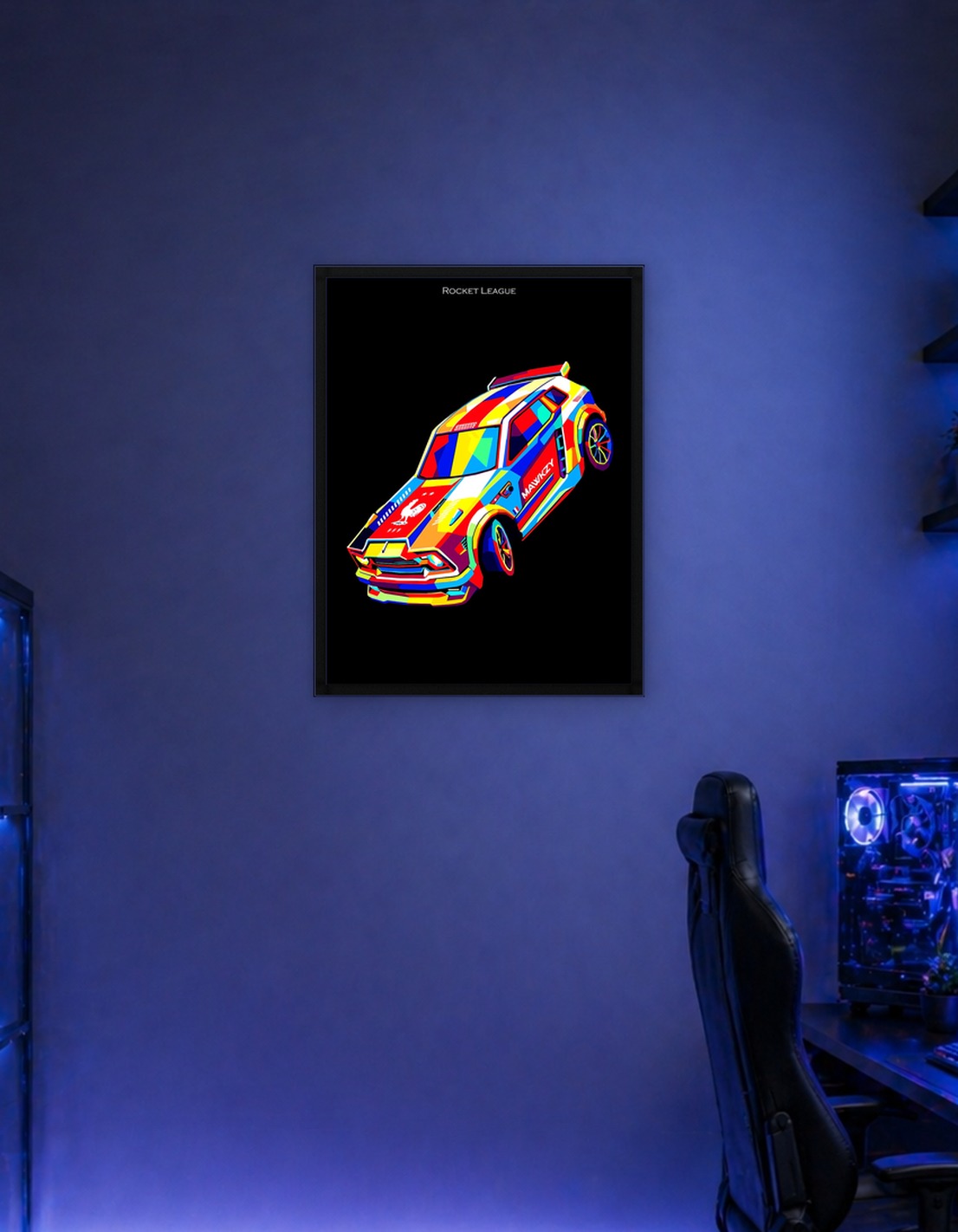 Colorful Rocket League Car