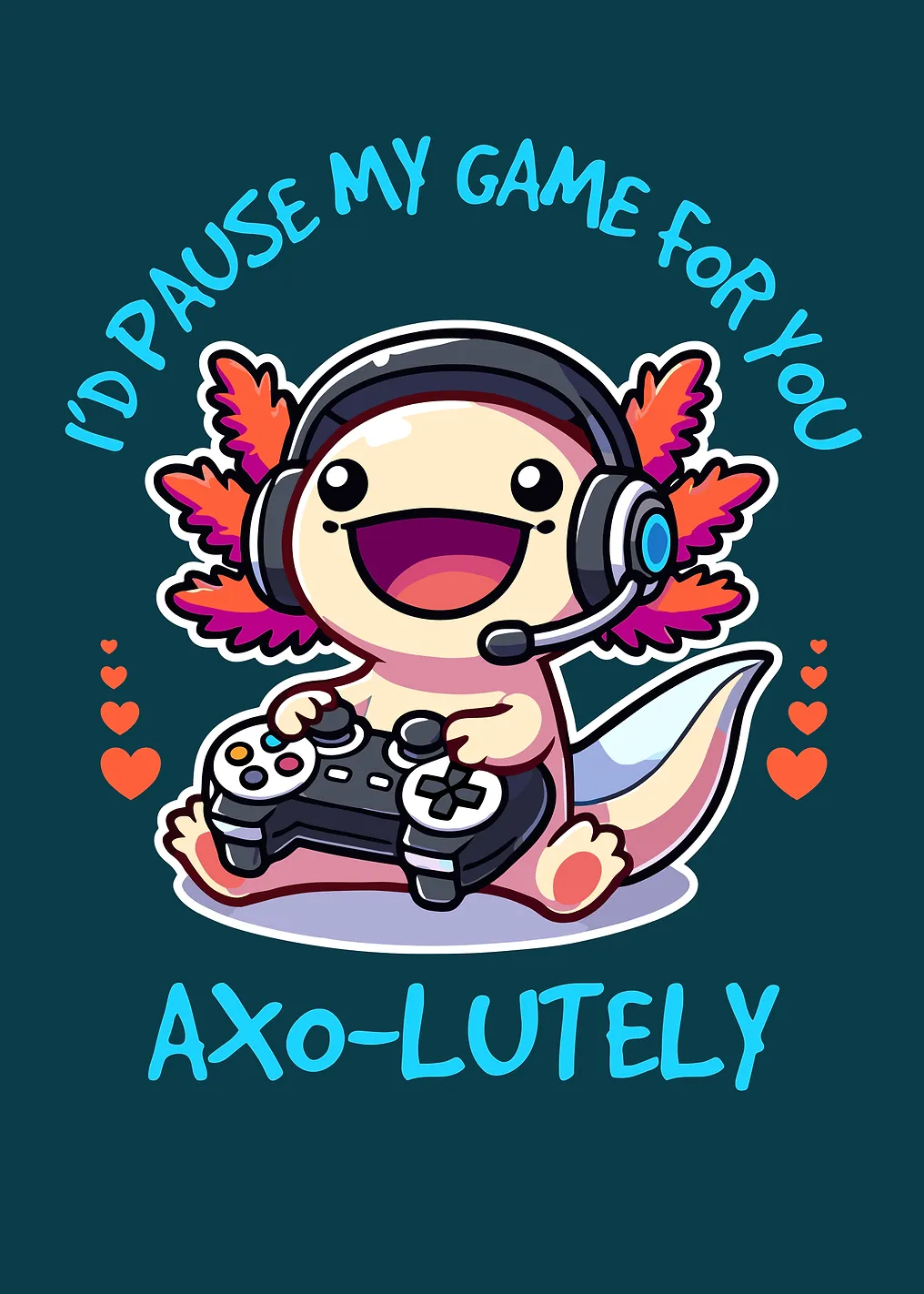 Cute Axolotl Gamer