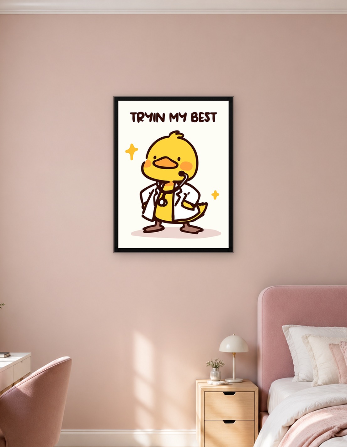 Cute Duck Doctor Trying Best