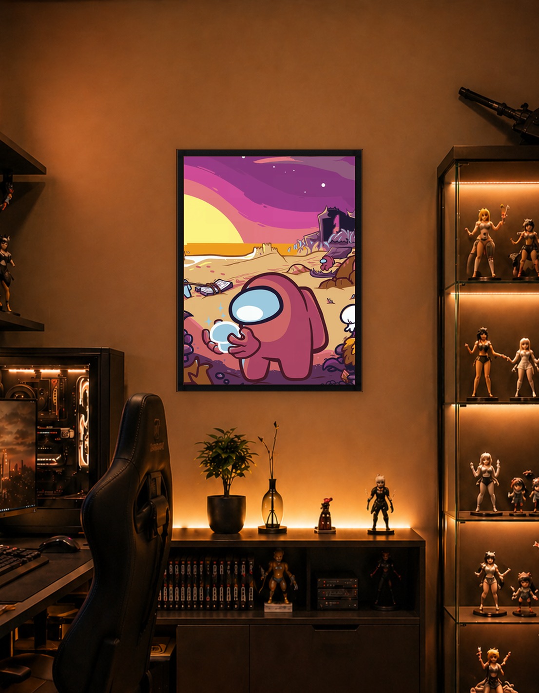 Among Us Character on Alien Planet