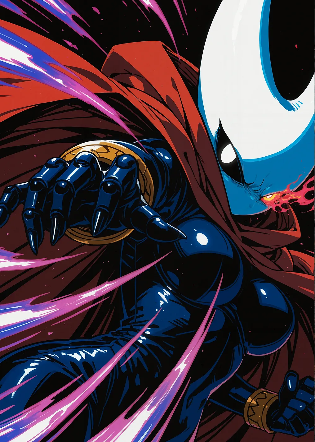Comic Book Character with Red Cape
