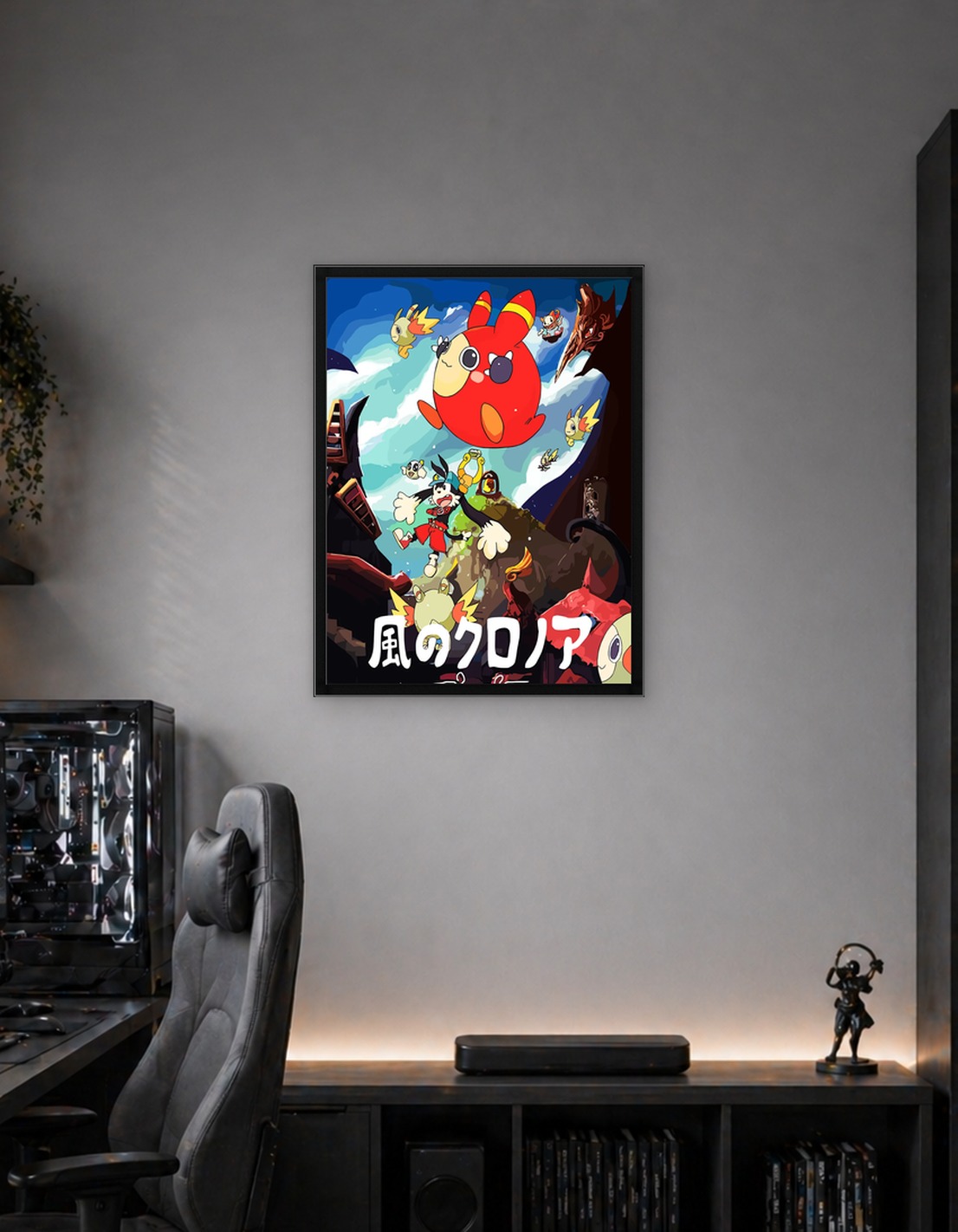 Anime characters in a fantasy landscape