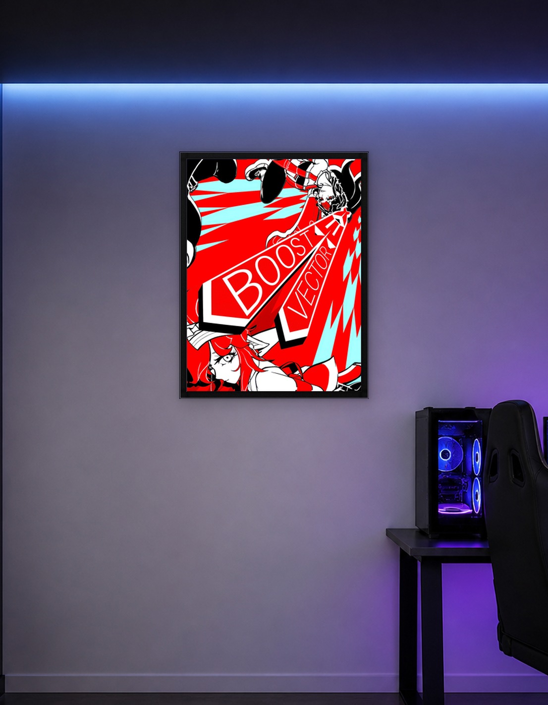 Anime characters with Boost Vector banners