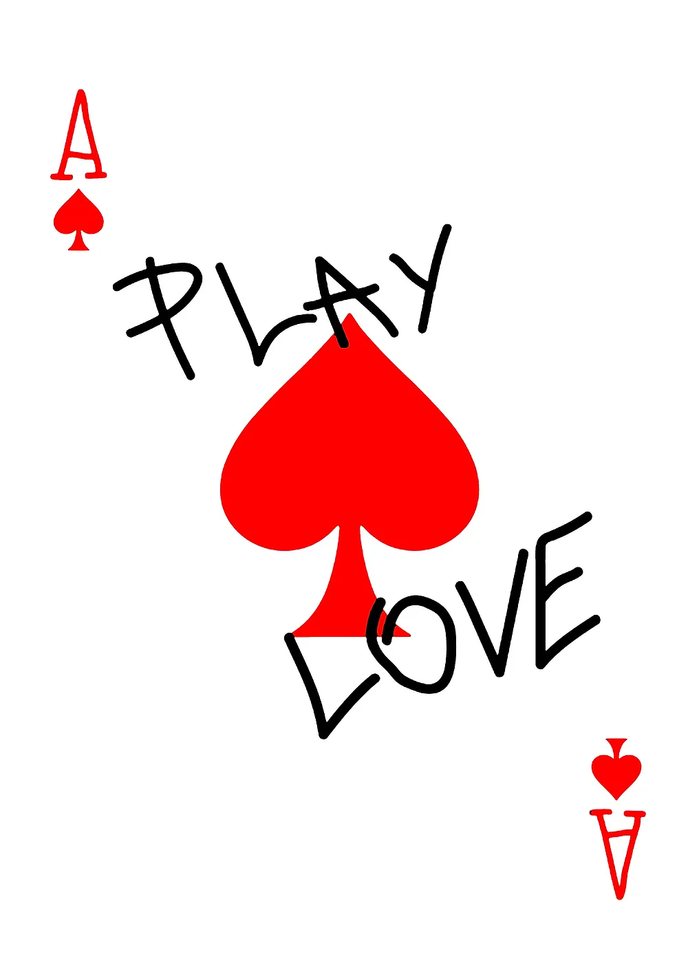 Ace of Spades Play Love Card