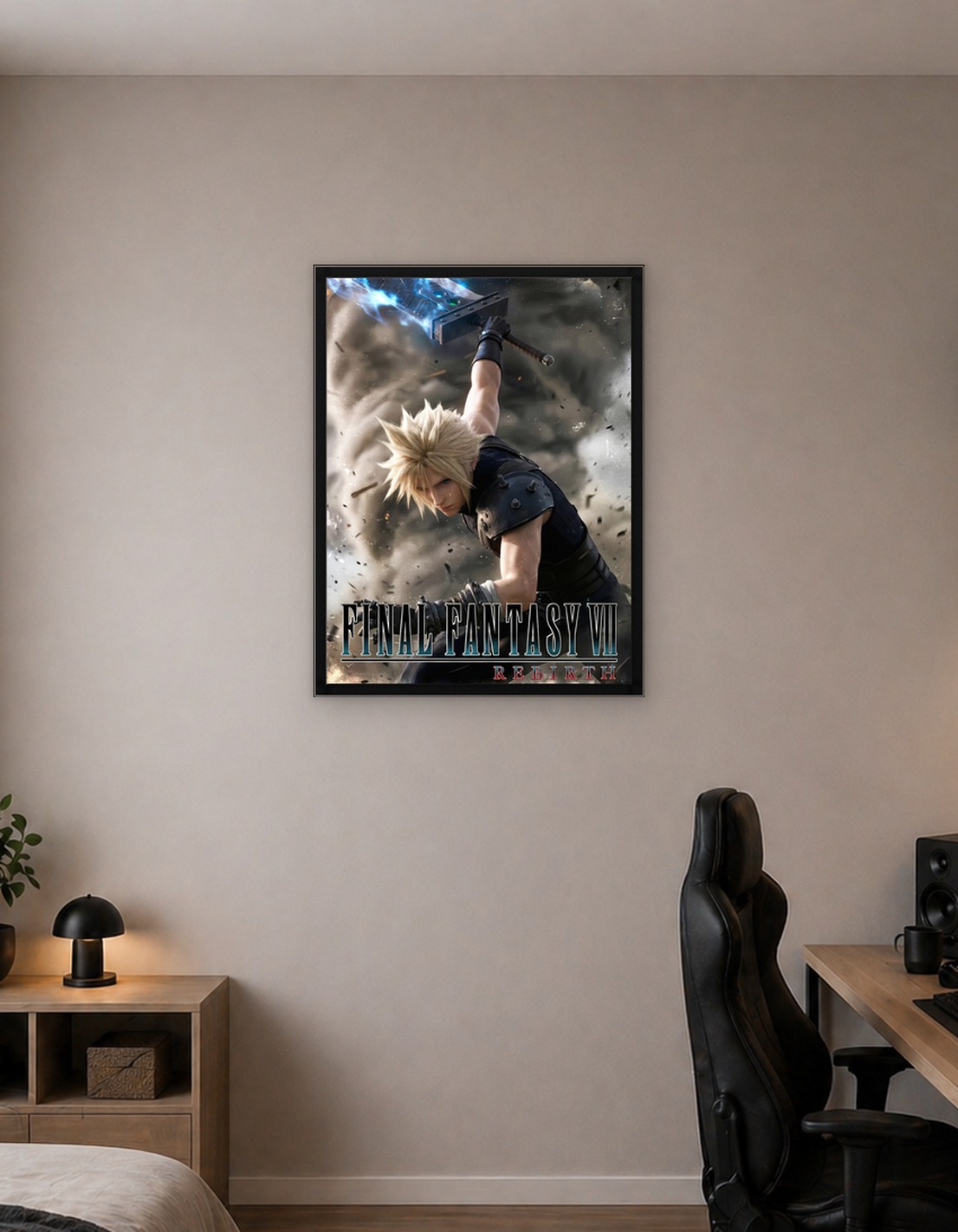 Cloud Strife in Final Fantasy VII Rebirth Poster