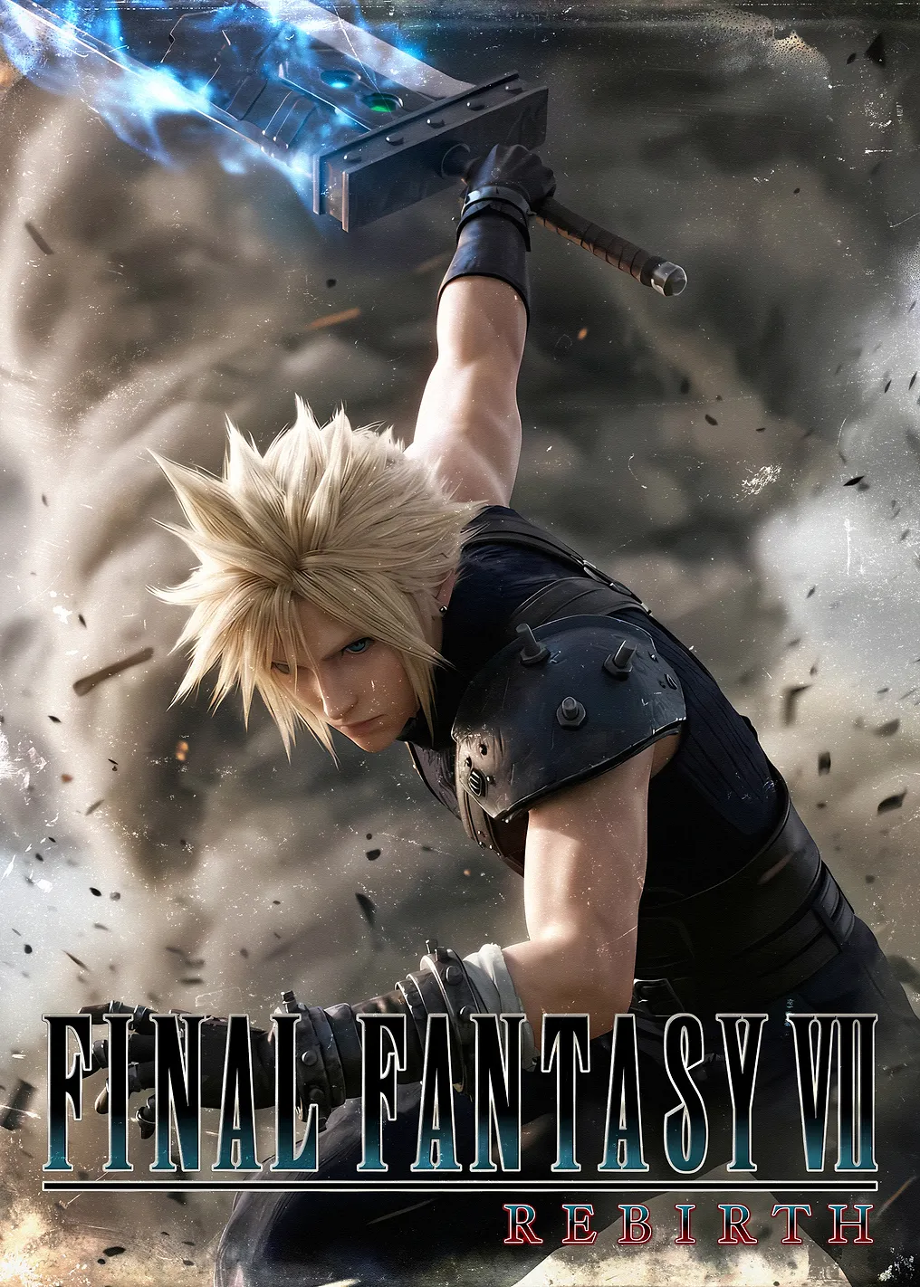 Cloud Strife in Final Fantasy VII Rebirth Poster