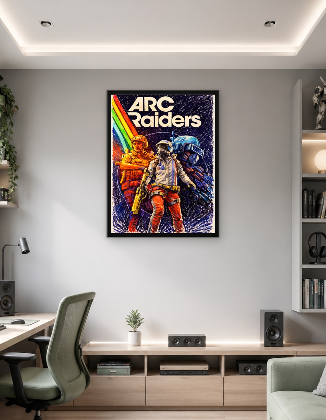 Crayon Paint ARC Raiders Game Poster