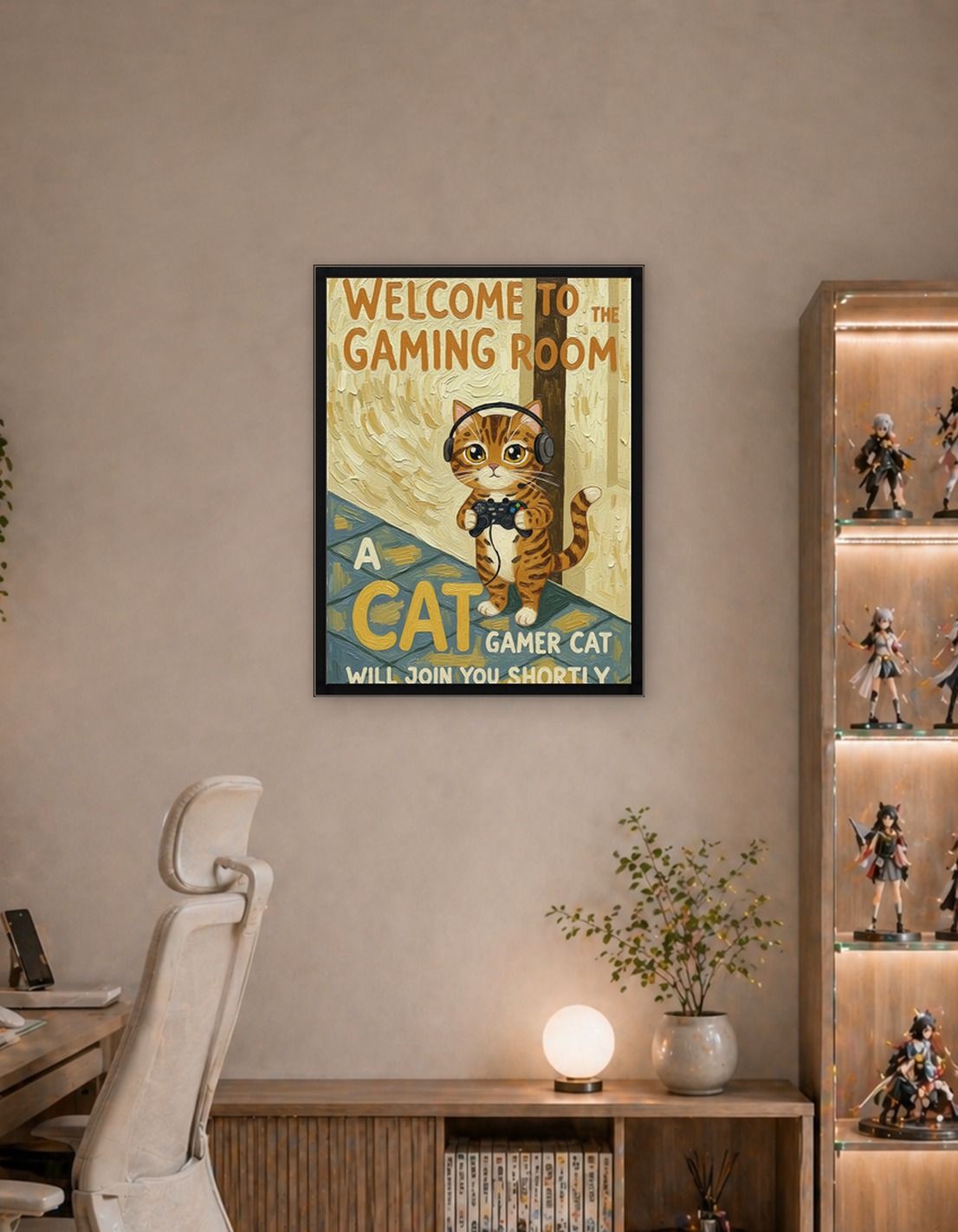 Cute Cat Gamer Poster - 9620866