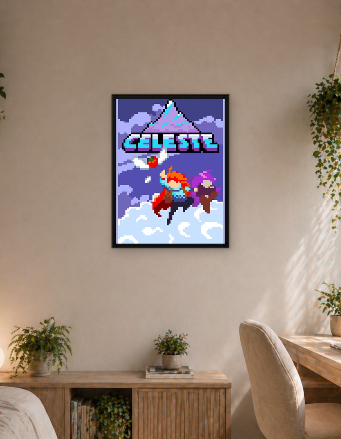 Celeste Game Cover Pixel Art