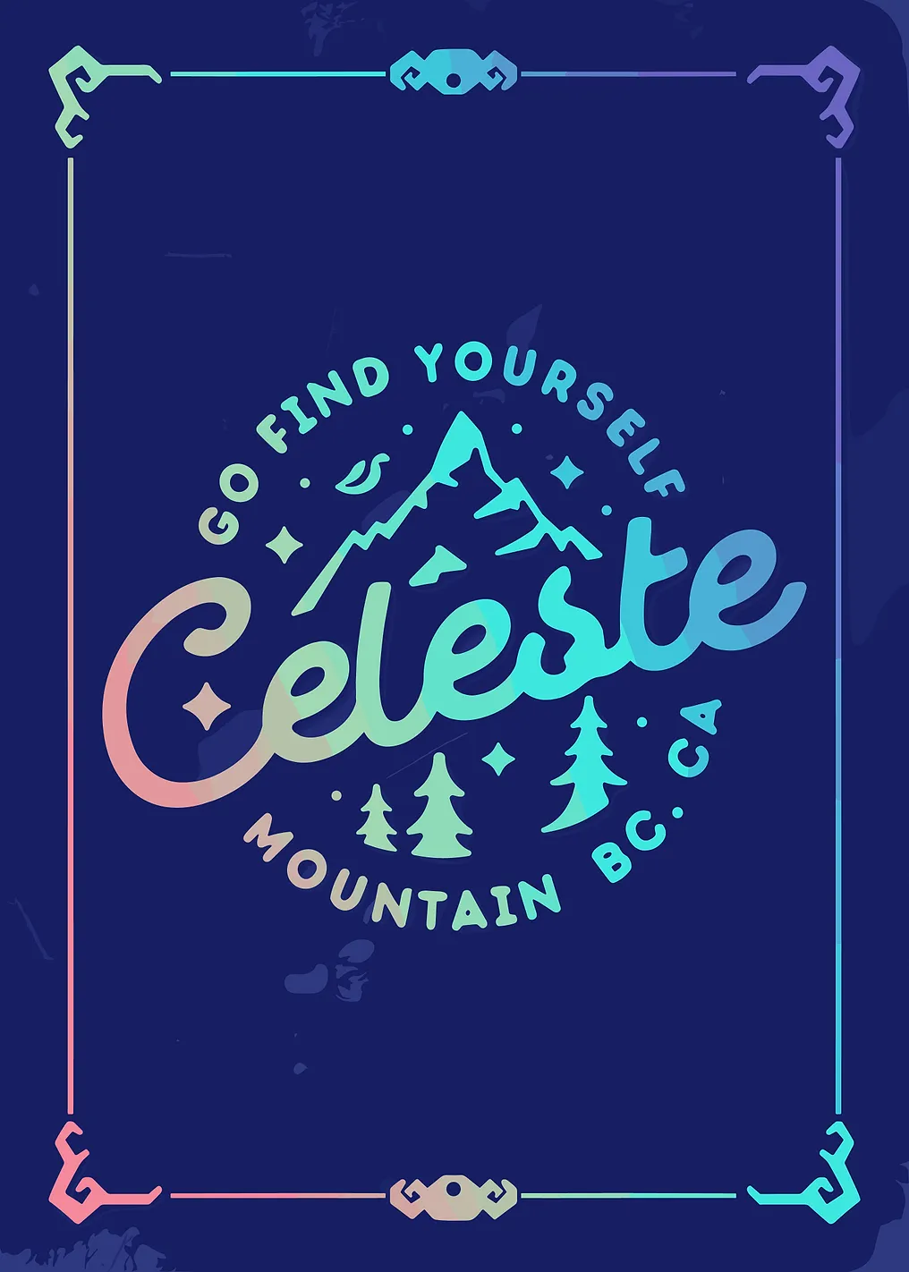 Celeste Mountain BC Travel Poster