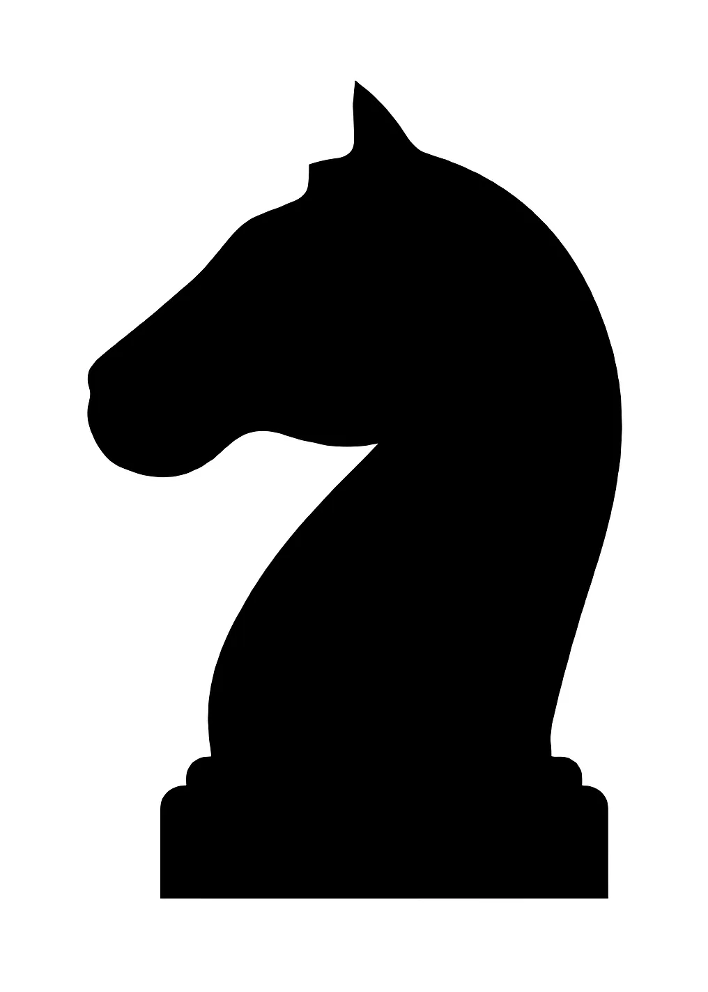 Black Knight Chess Piece Silhouette
