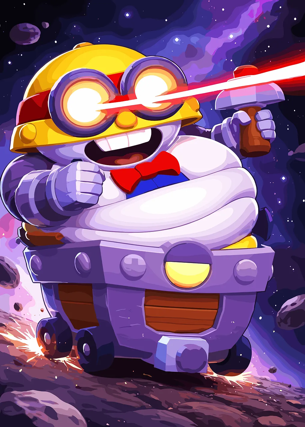 Brawl Stars character in space