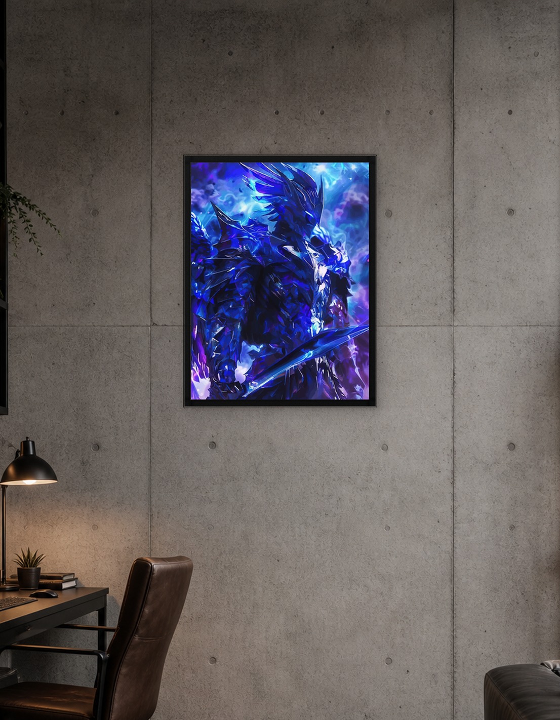 Blue Crystal Warrior with Sword