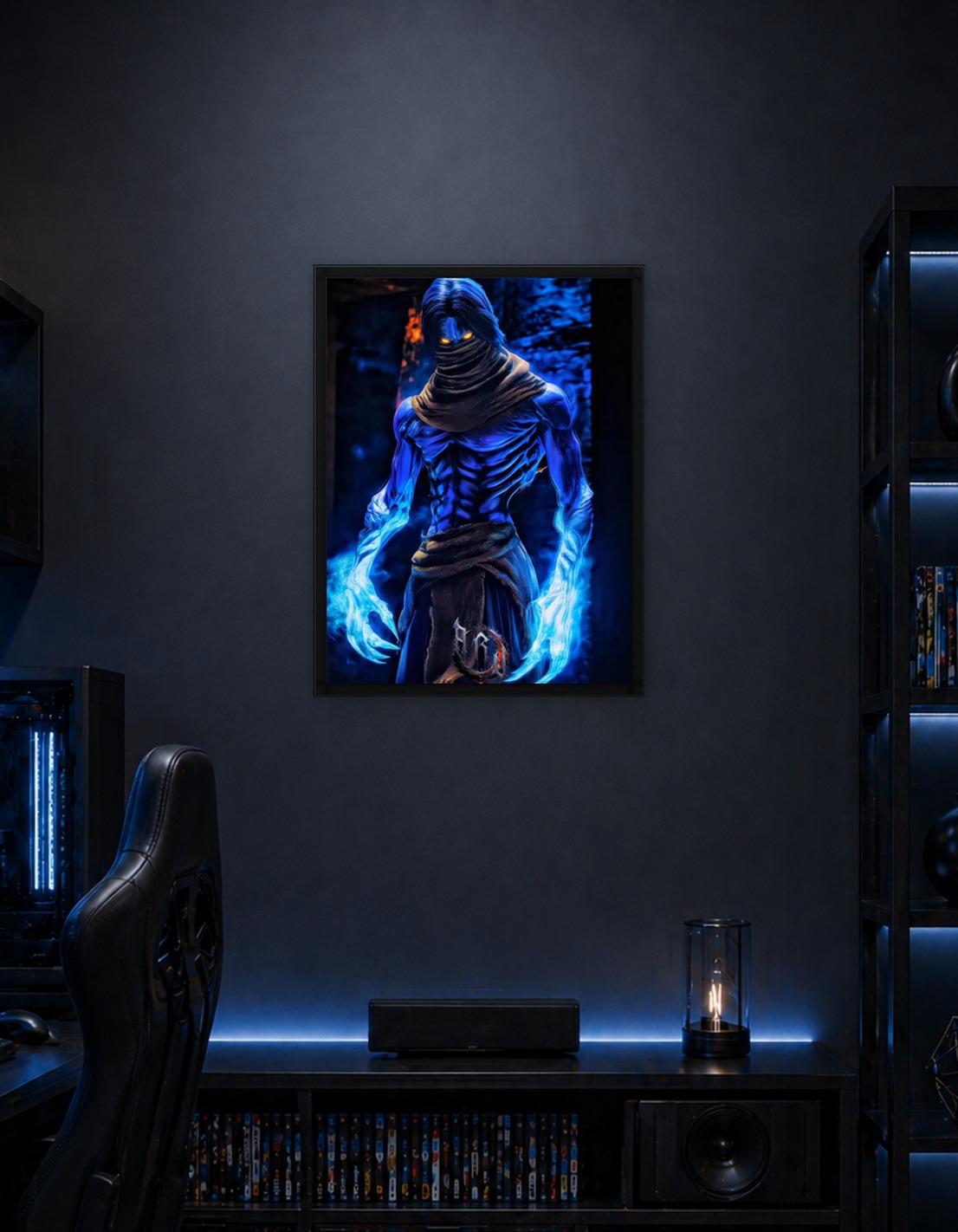 Blue Fiery Warrior