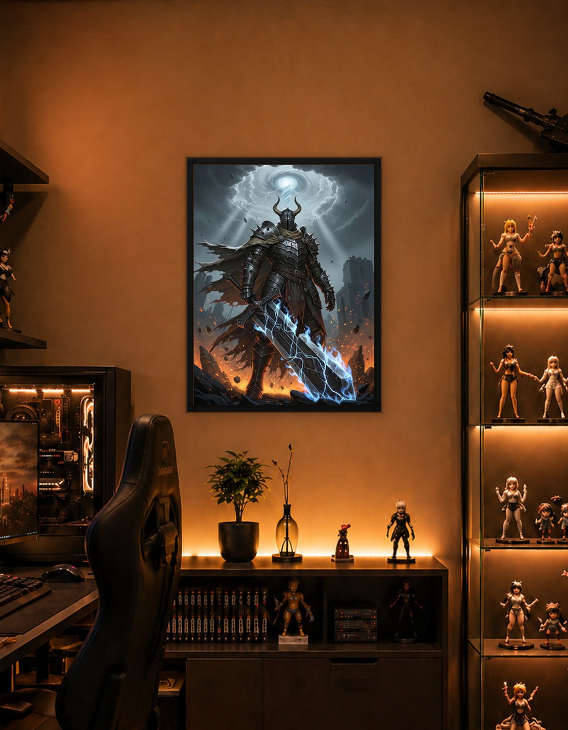 Dark Knight with Lightning Sword