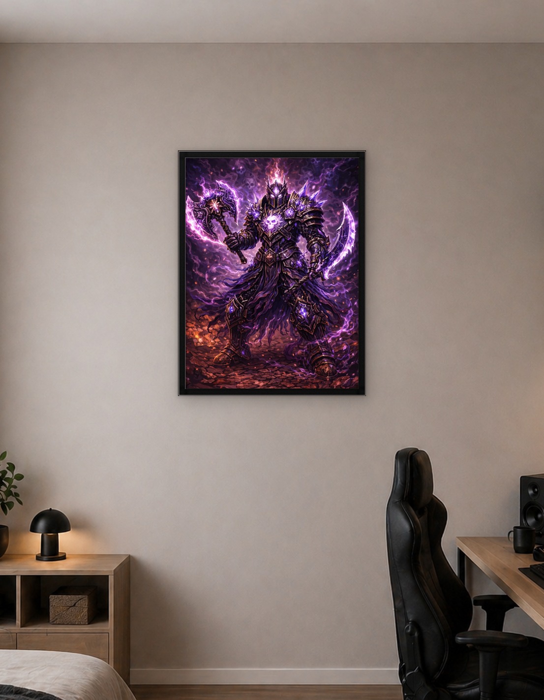 Dark Knight with Purple Energy