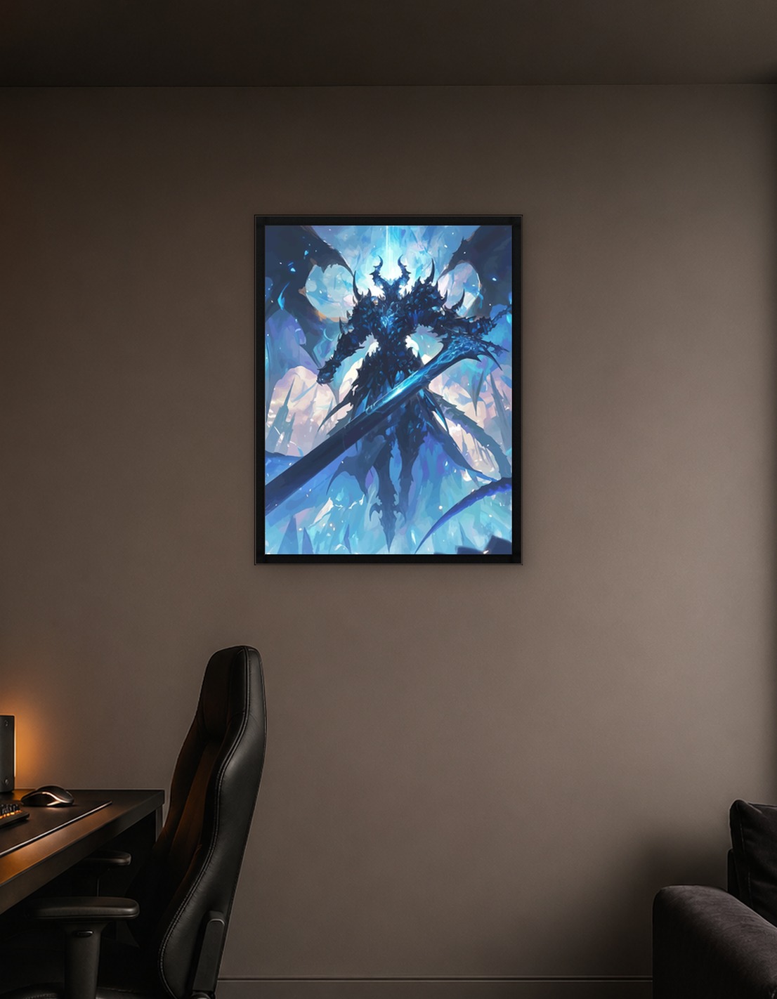 Dark Knight with Glowing Sword - 9987922