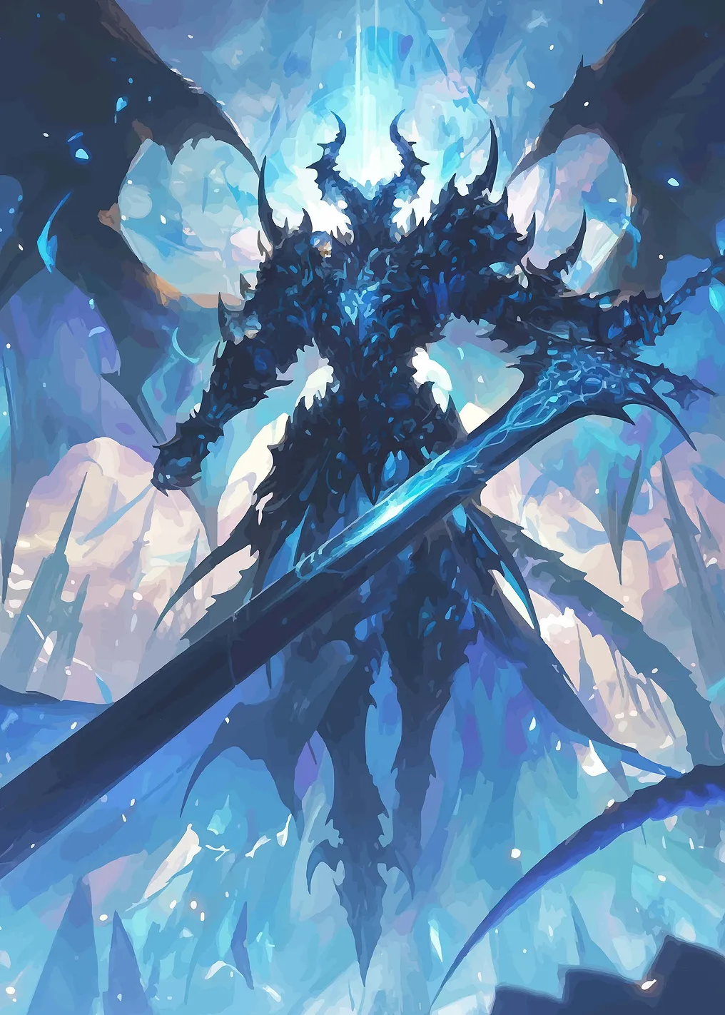 Dark Knight with Glowing Sword - 9987922
