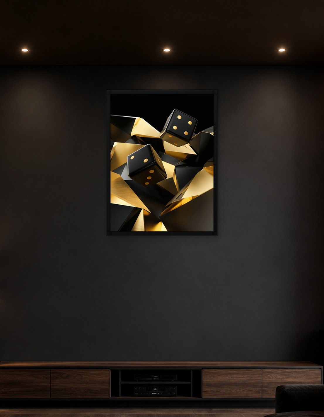 Black and Gold Dice