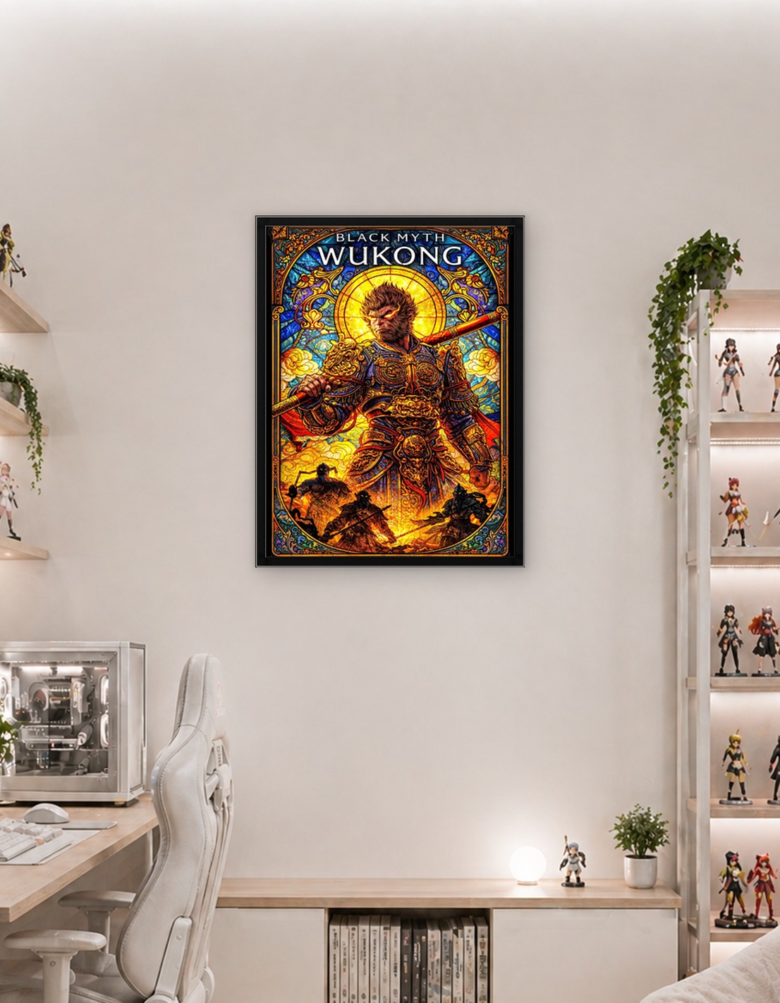 Black Myth Wukong Stained Glass Art