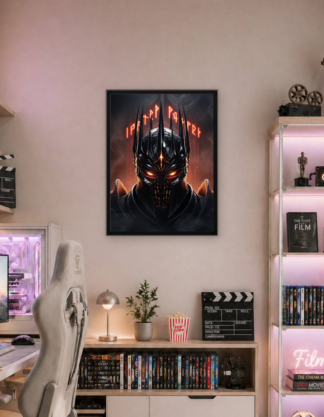 Dark Lord Helmet with Glowing Eyes