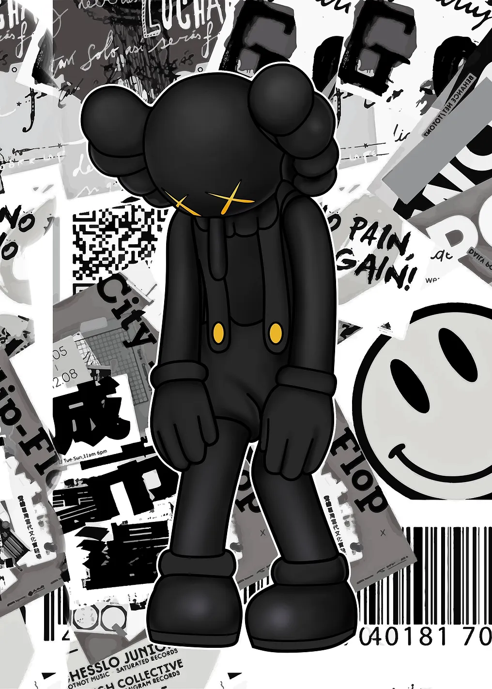 задняя часть и белый KAWS