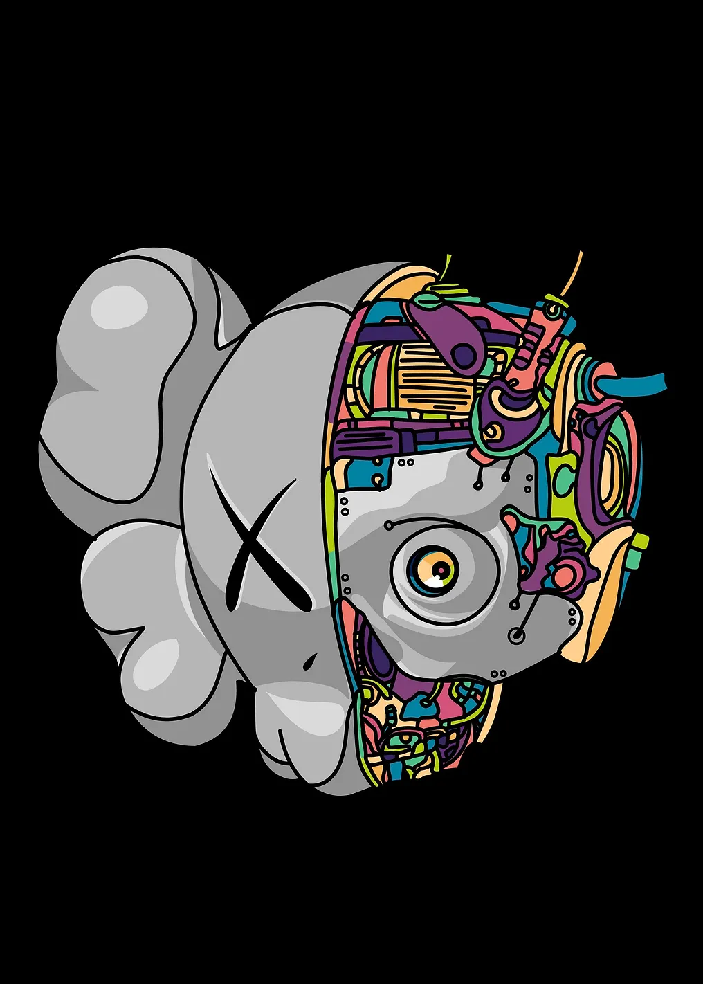 cyborg kaws
