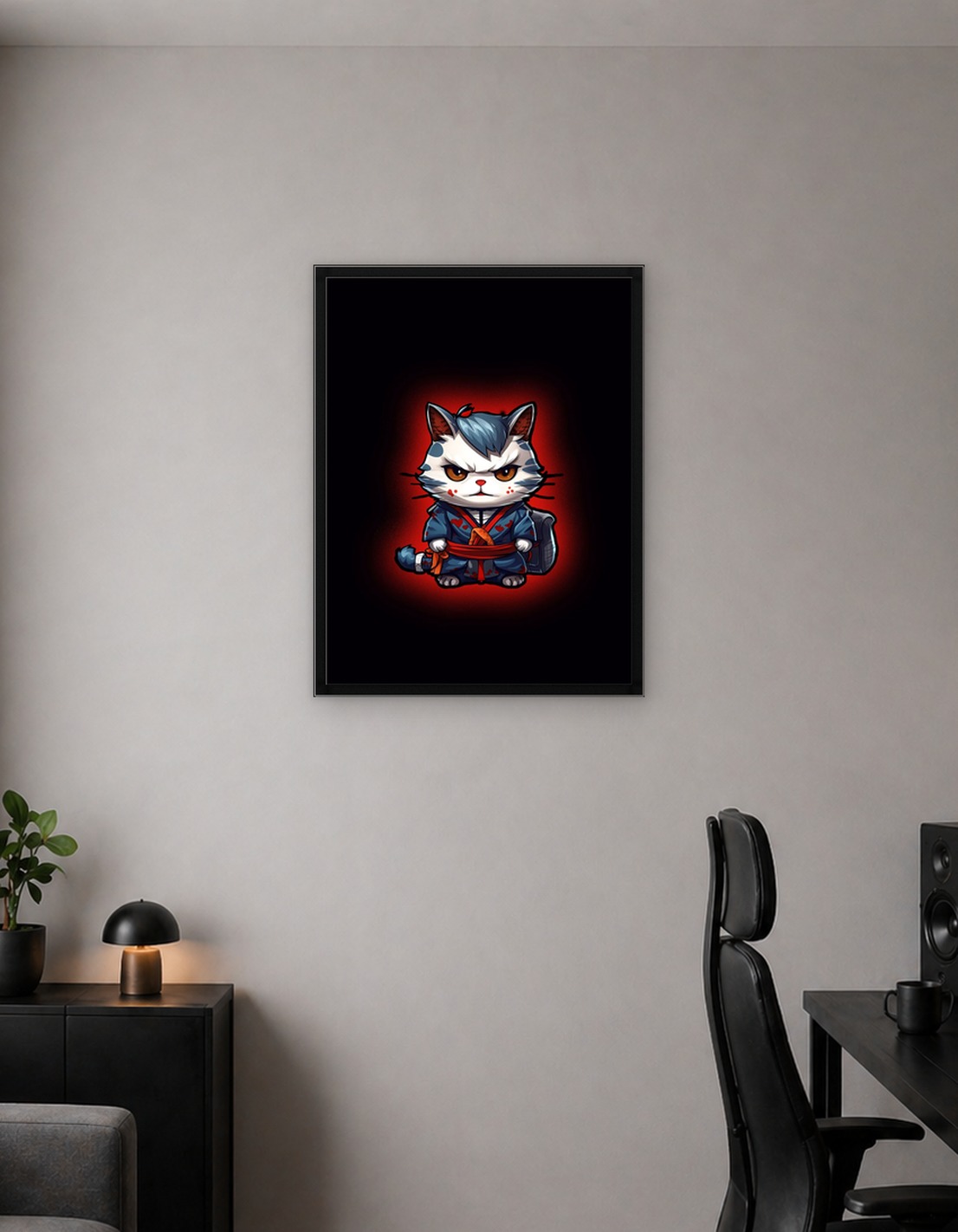 cat samurai japan