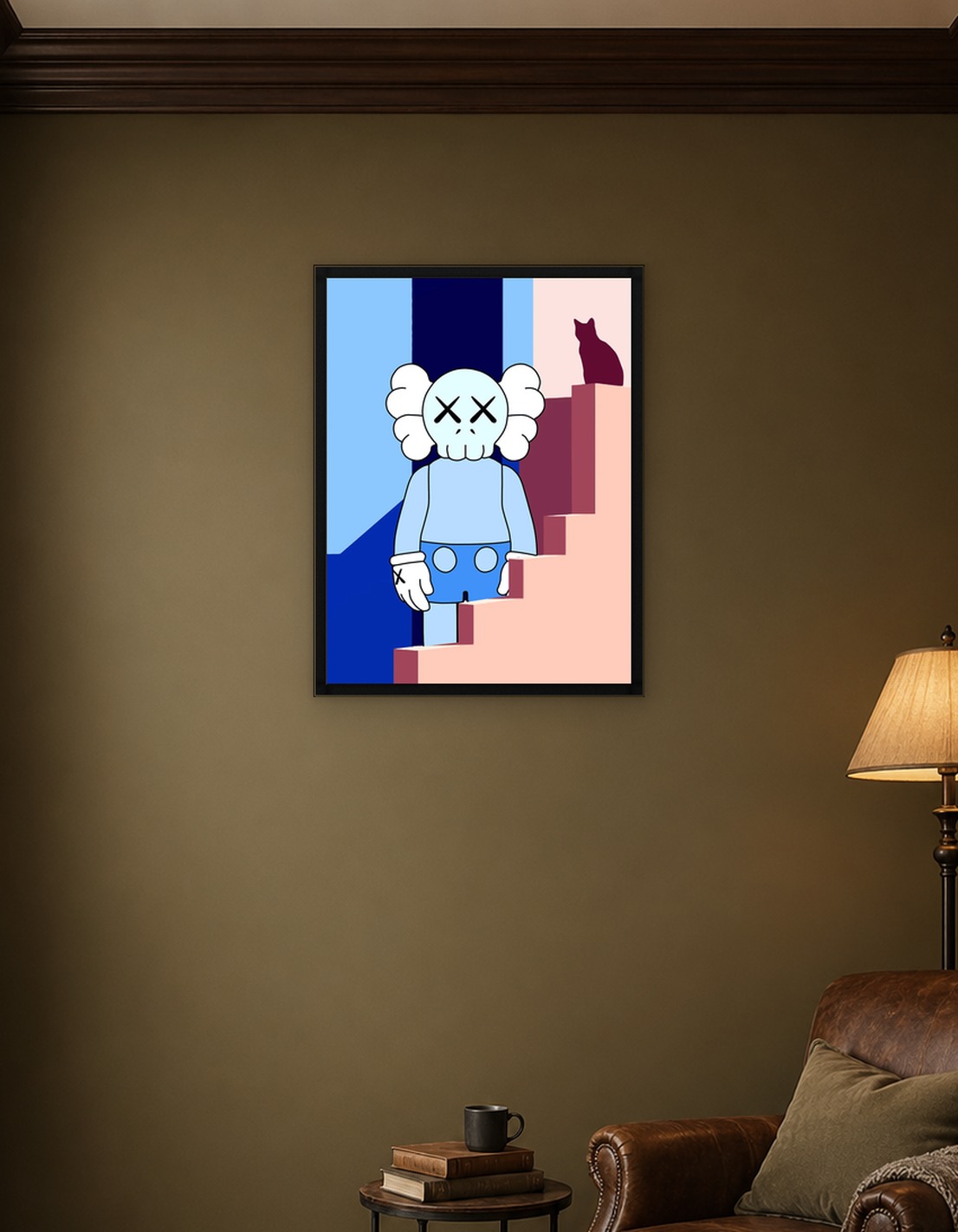 котенок и KAWS