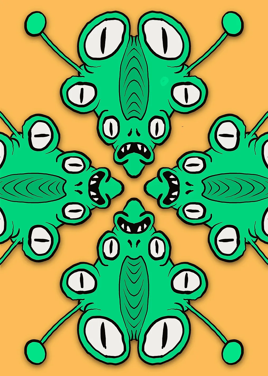 alien monster cartoon