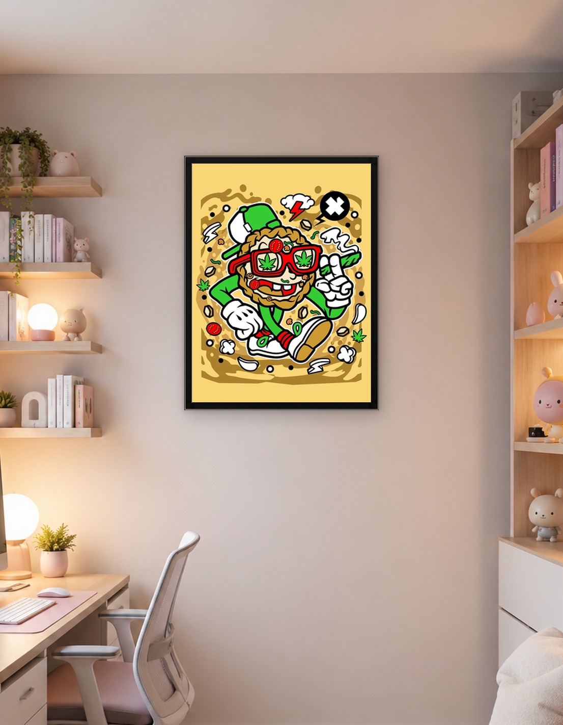 pizza weed cartoon