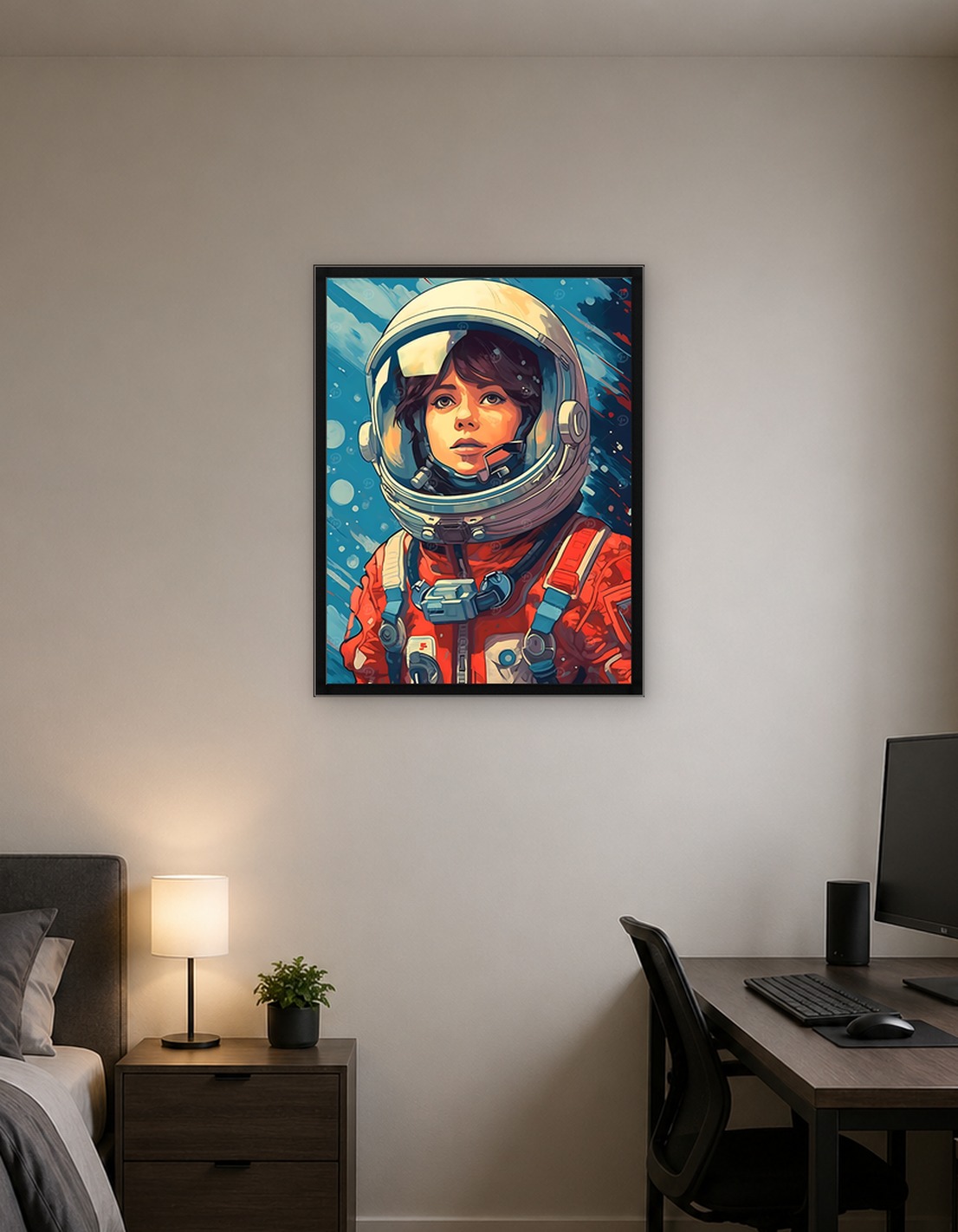 hand drawn astronaut