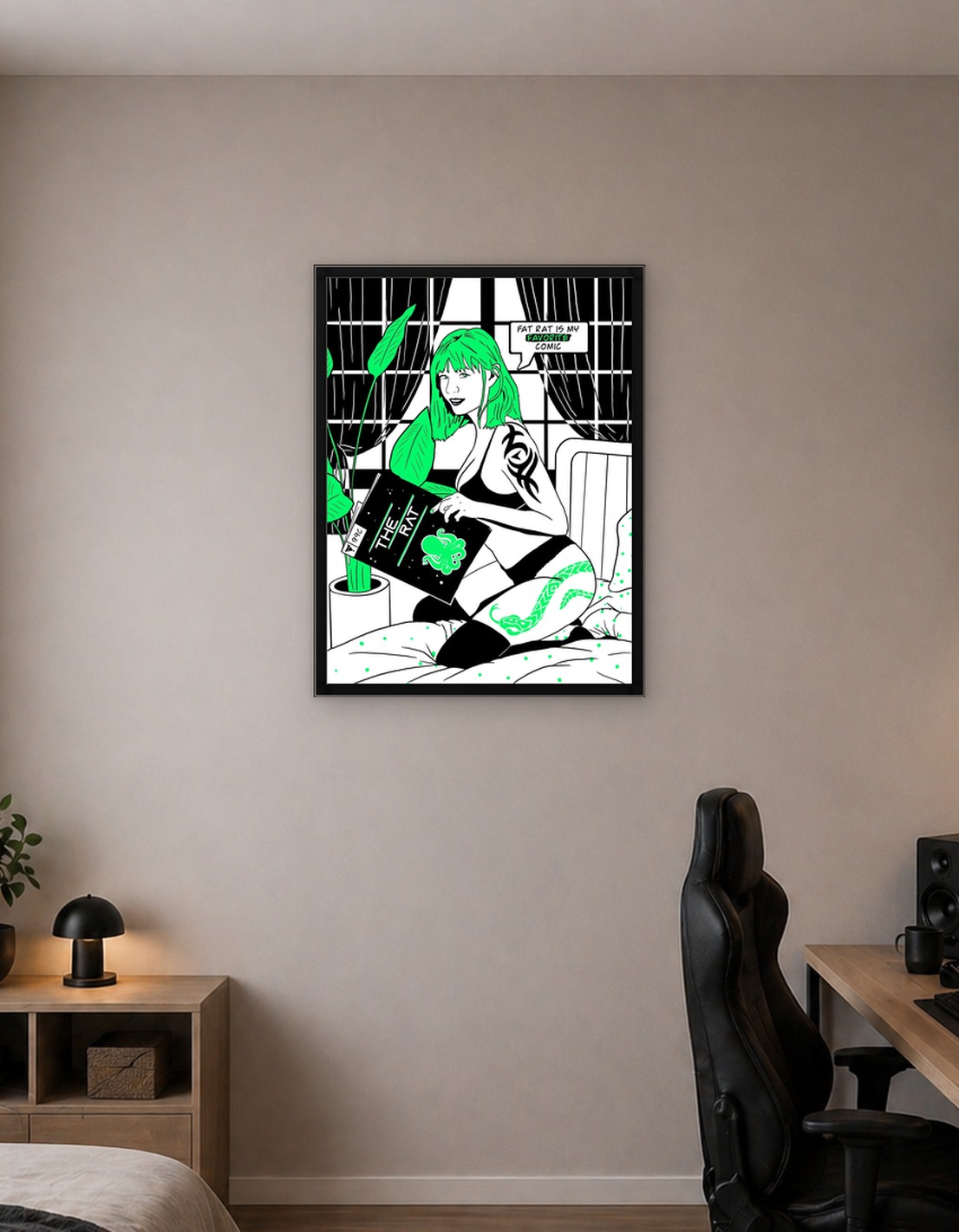 sexy girl reading comic