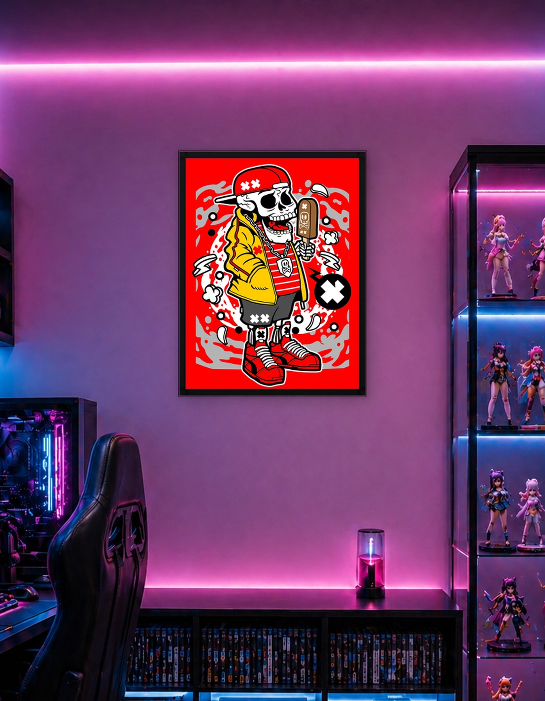 skull ice cream cartoon