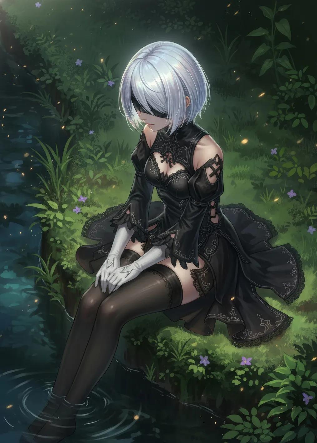 2B Сидя у ручья