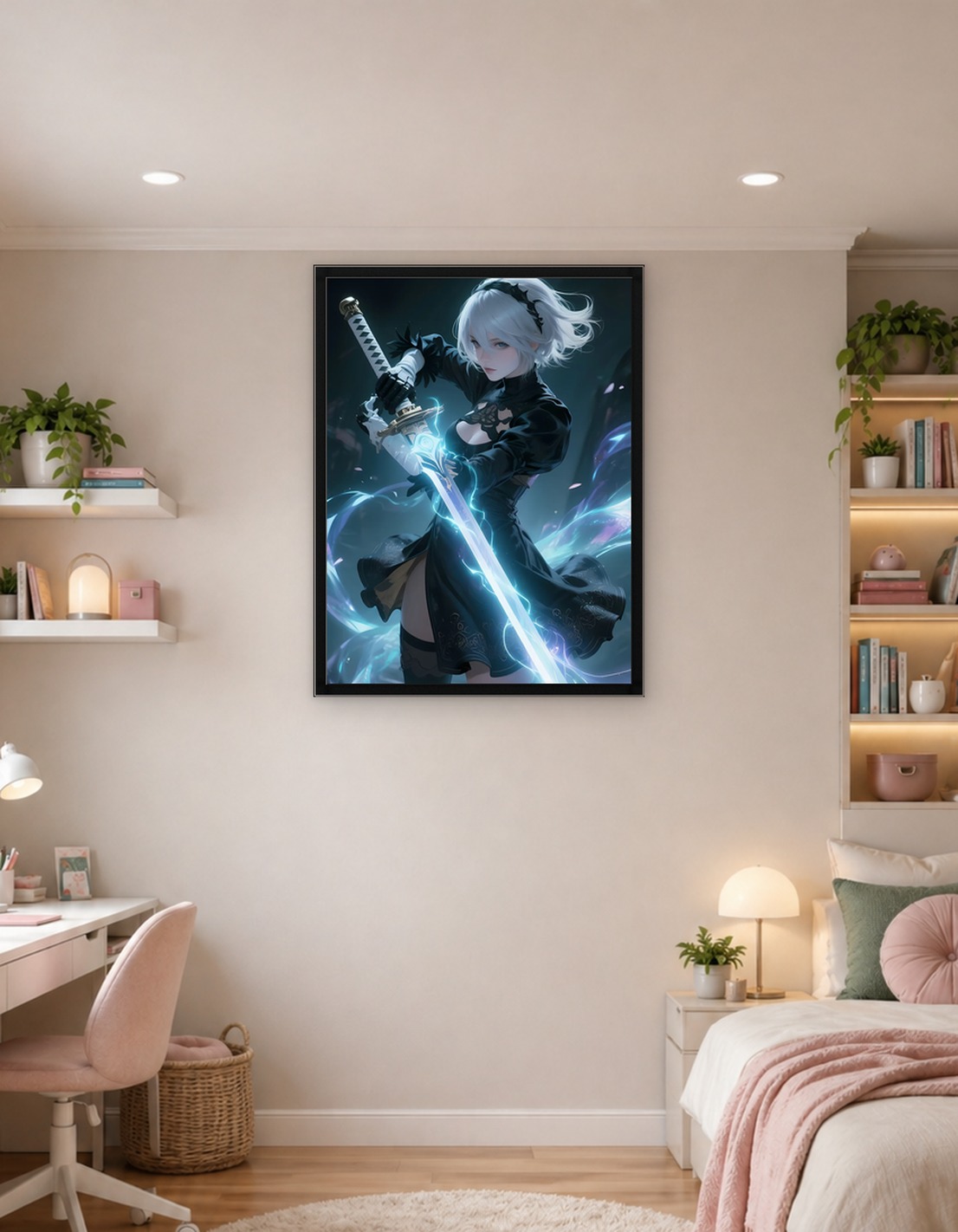 2B со светящимся мечом
