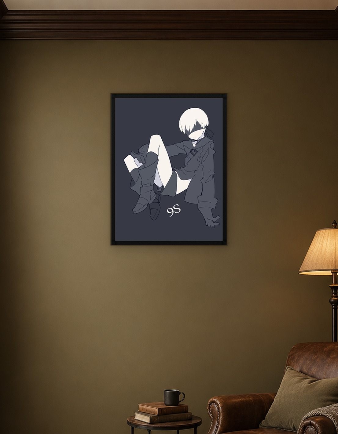 9S Sitting Pose Anime Art