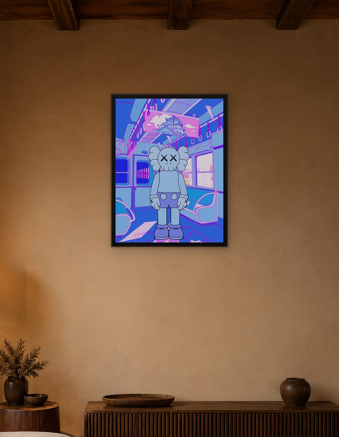 kaws in the fast train