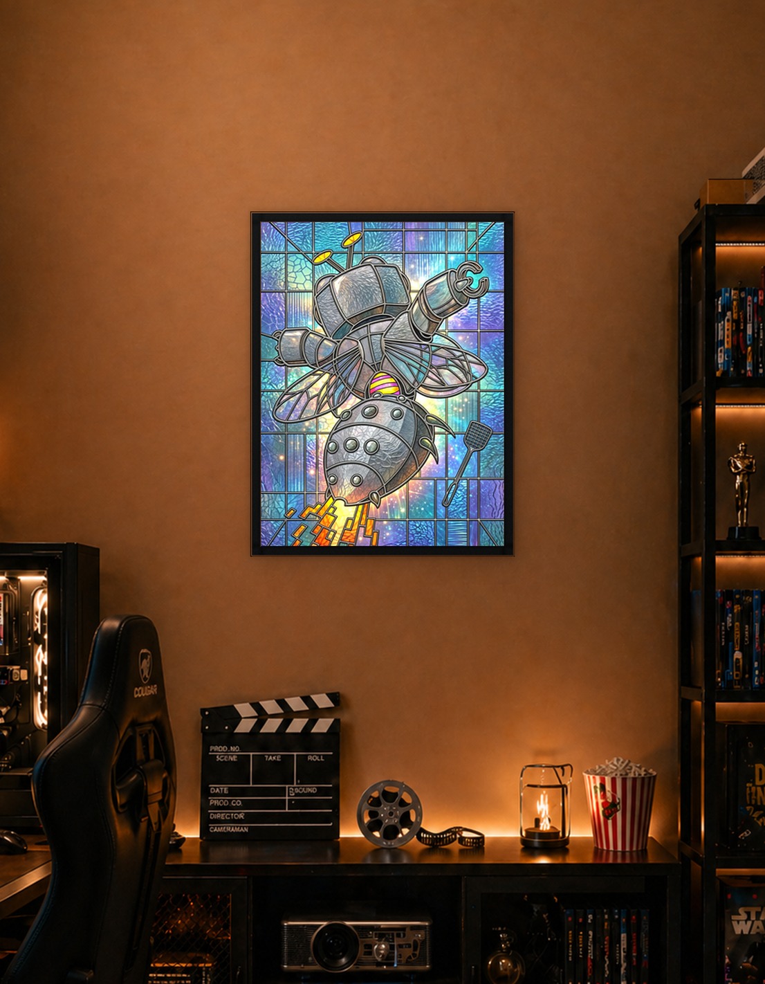 Gnat Attack in Stained Glass Style