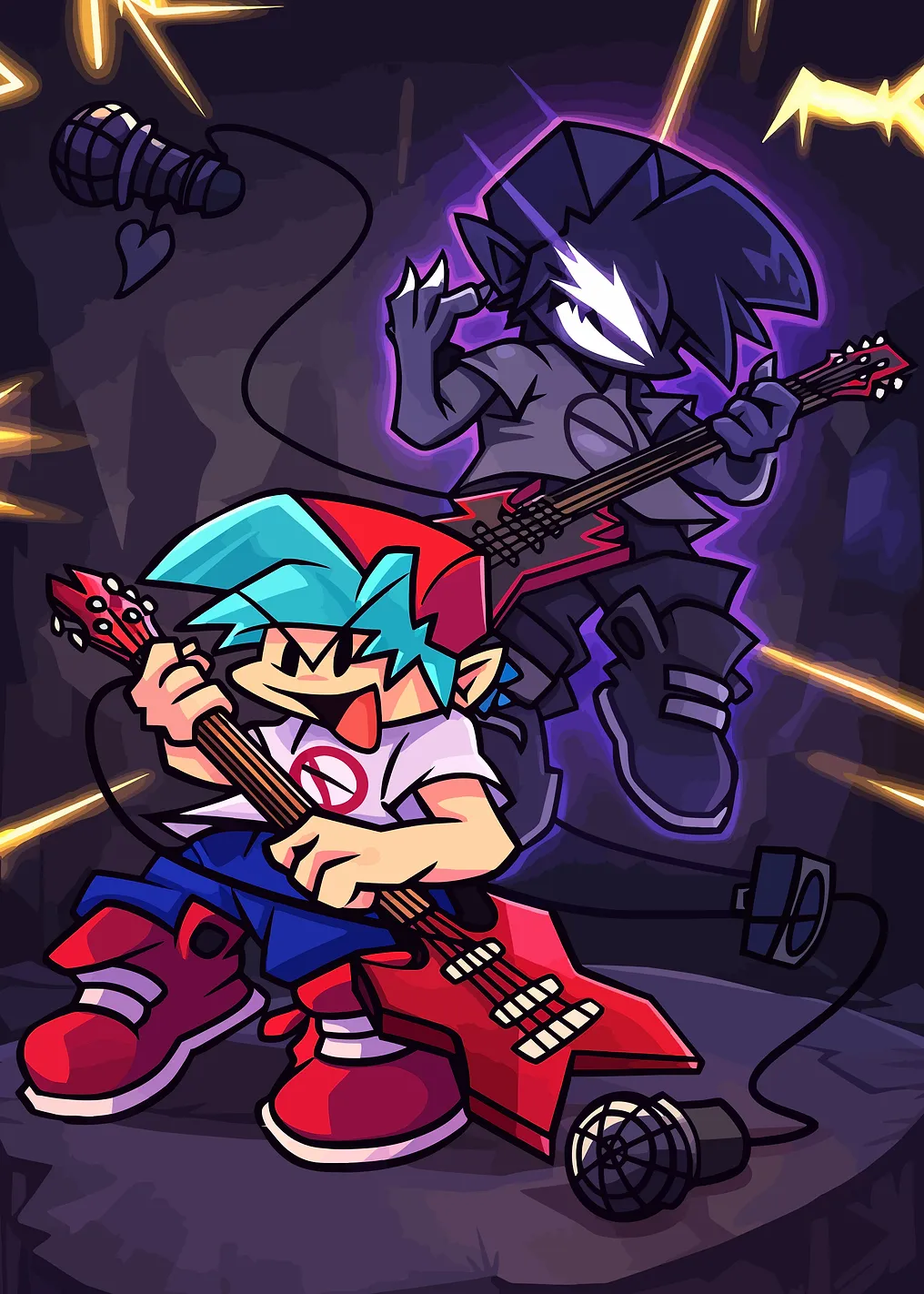 Friday Night Funkin' Characters with Guitars