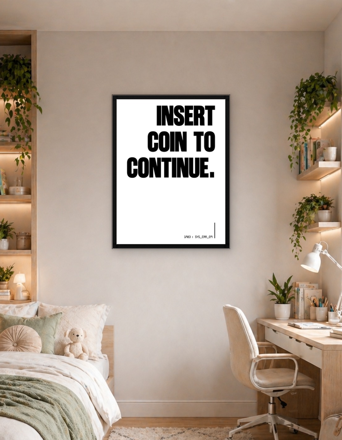 Insert Coin To Continue Text Art