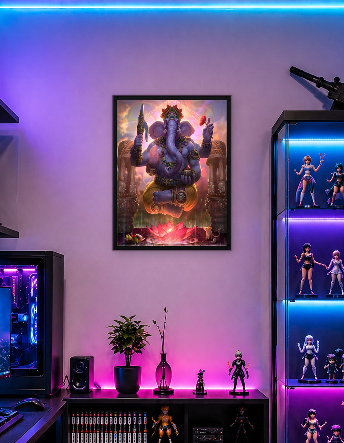 Ganesha with Lotus and Mouse