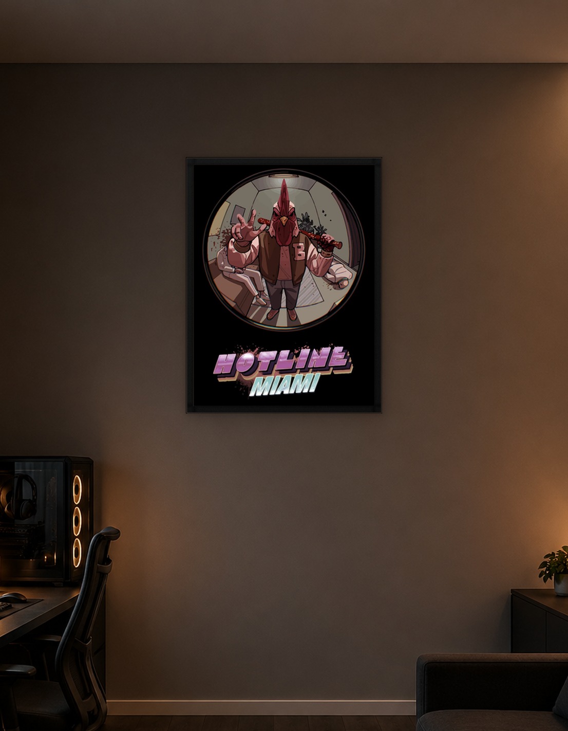Hotline Miami Rooster Masked Character