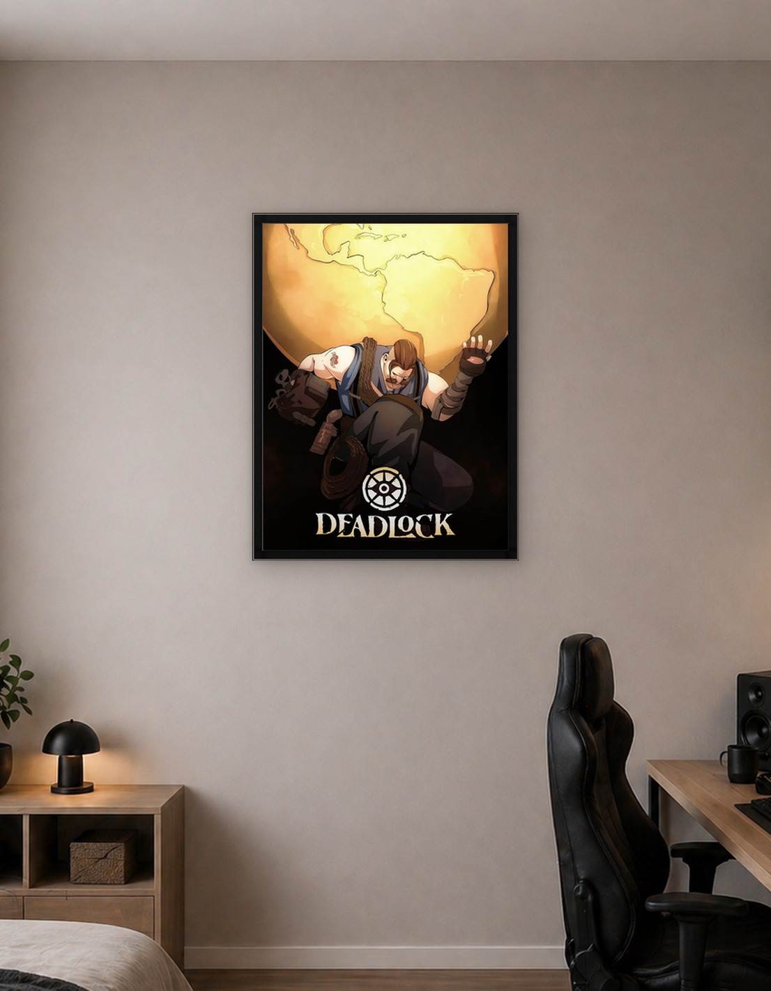 Deadlock Game Art with Atlas Figure