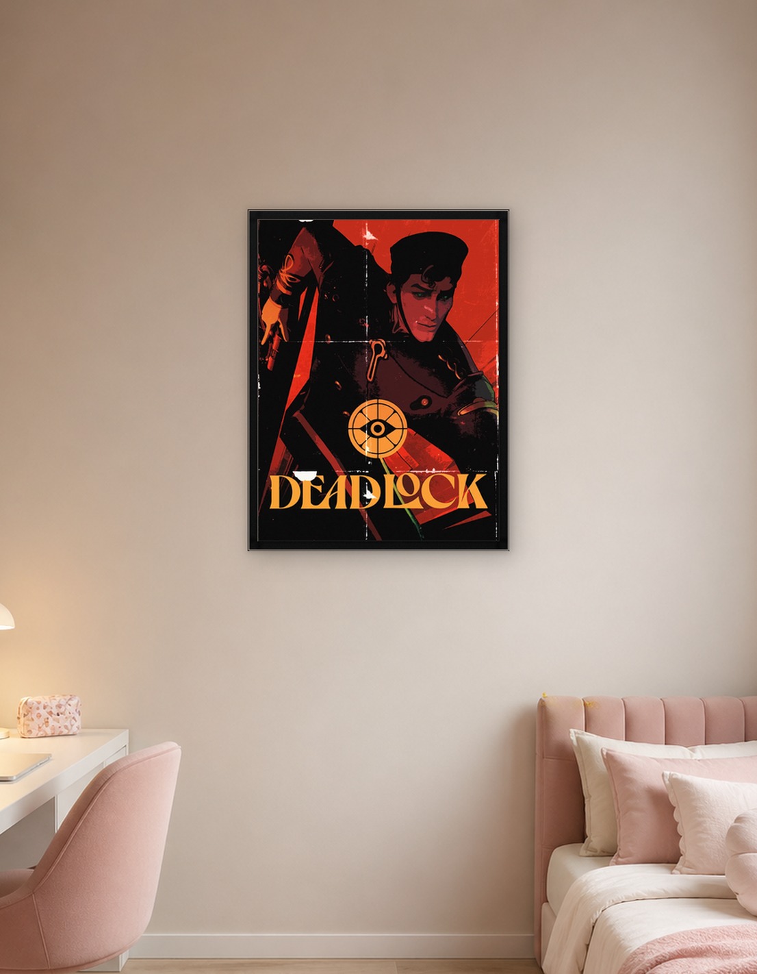 Deadlock Poster with Character and Symbol
